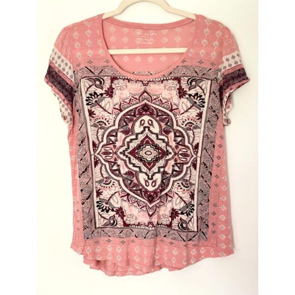 Lucky Brand Tops - Lucky Boho Handkerchief Print T-Shirt Women's Size XL b90